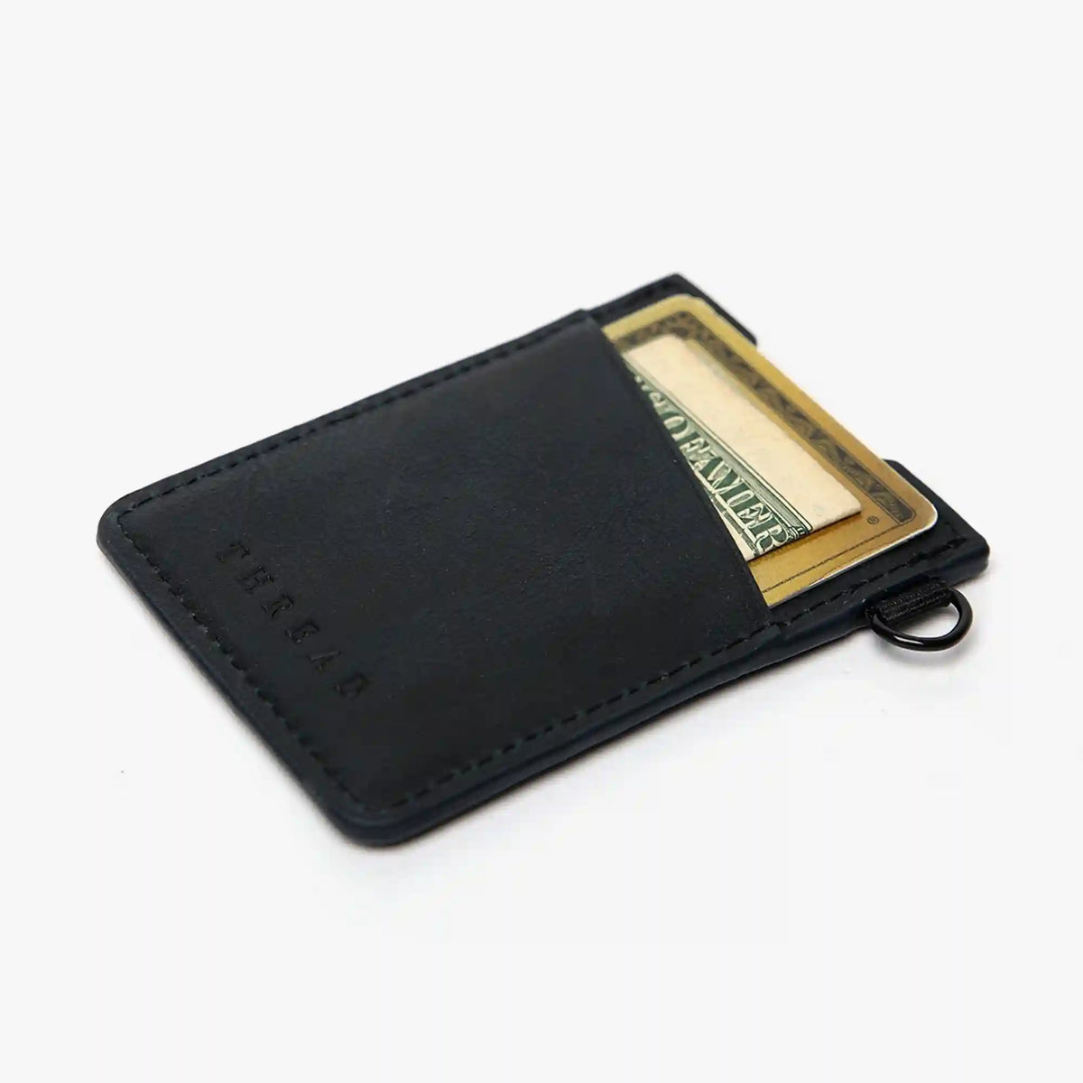 Black - Vertical Leather Wallet