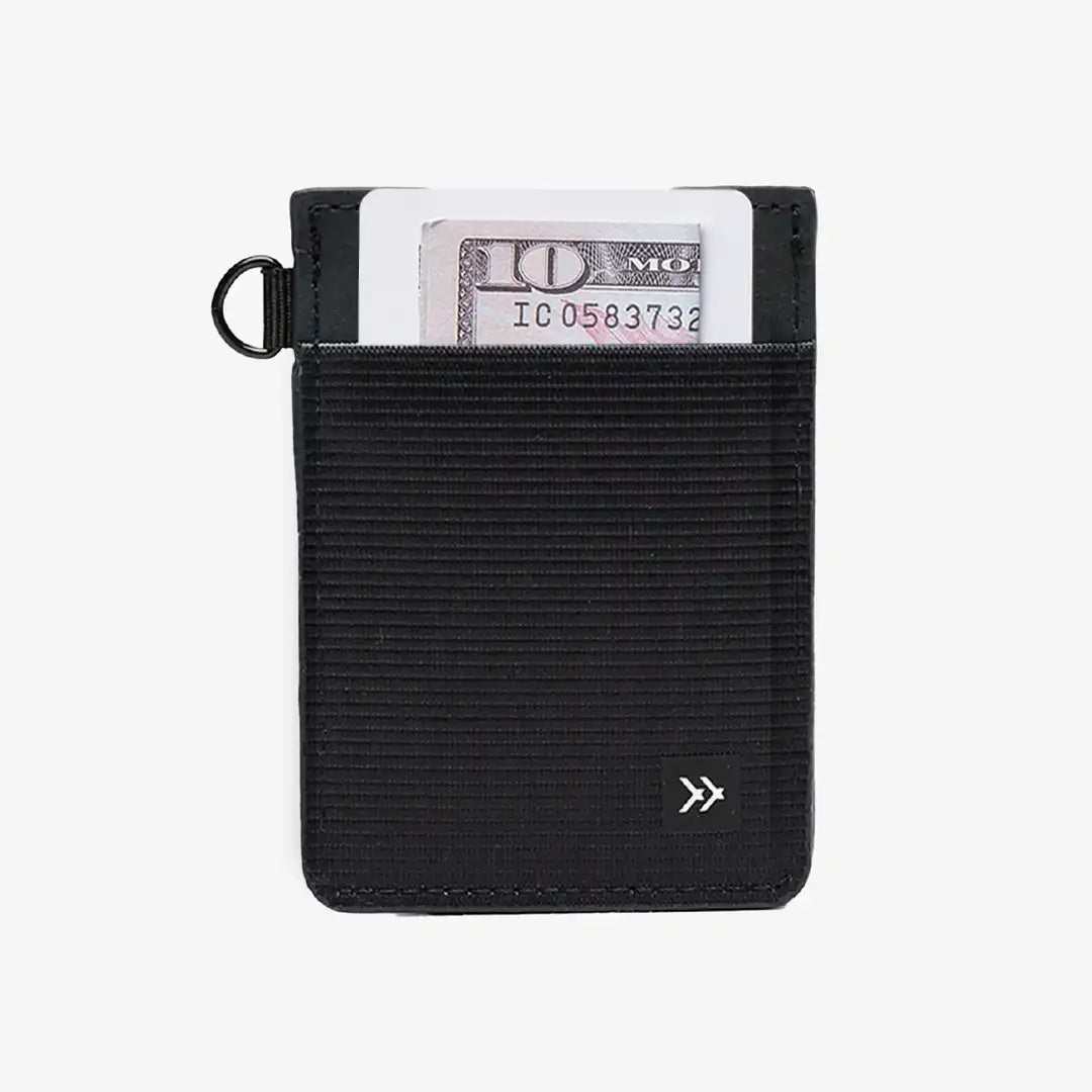 Black - Vertical Leather Wallet