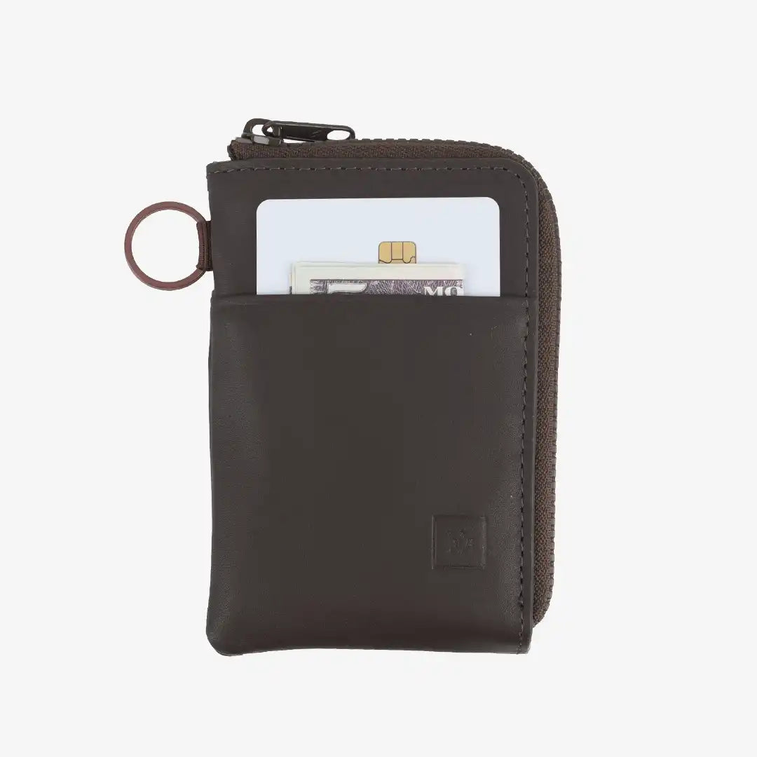 Chocolate - Leather Zip Wallet